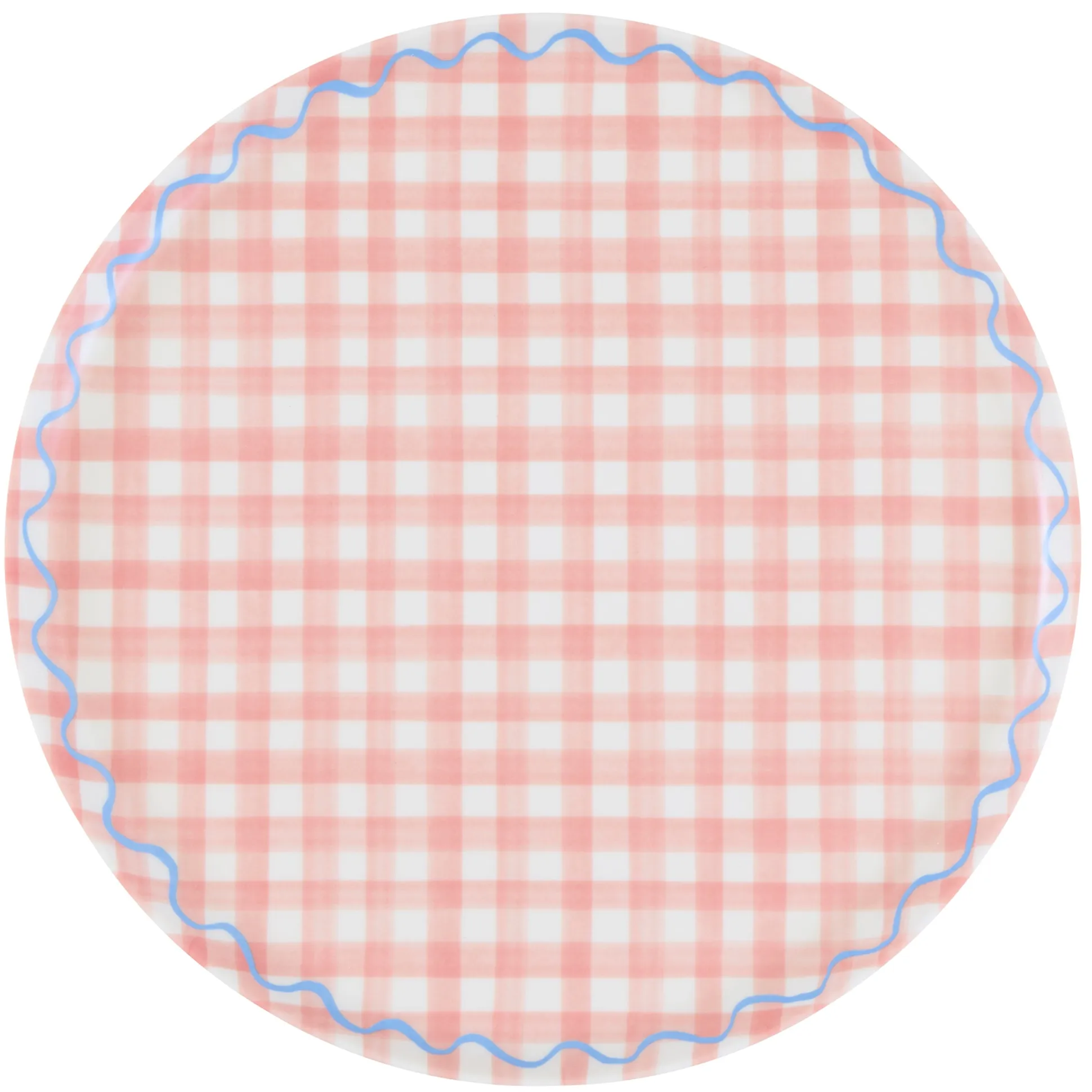 Gingham Reusable Large Plates (x 6)