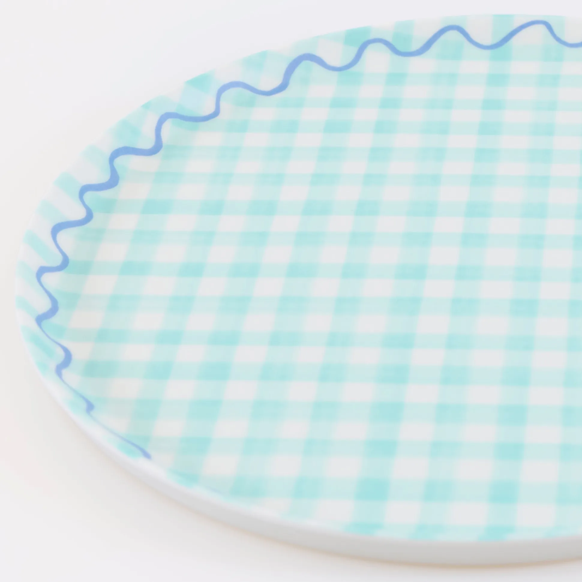 Gingham Reusable Large Plates (x 6)