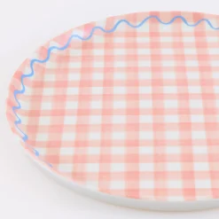 Gingham Reusable Small Plates (x 6)