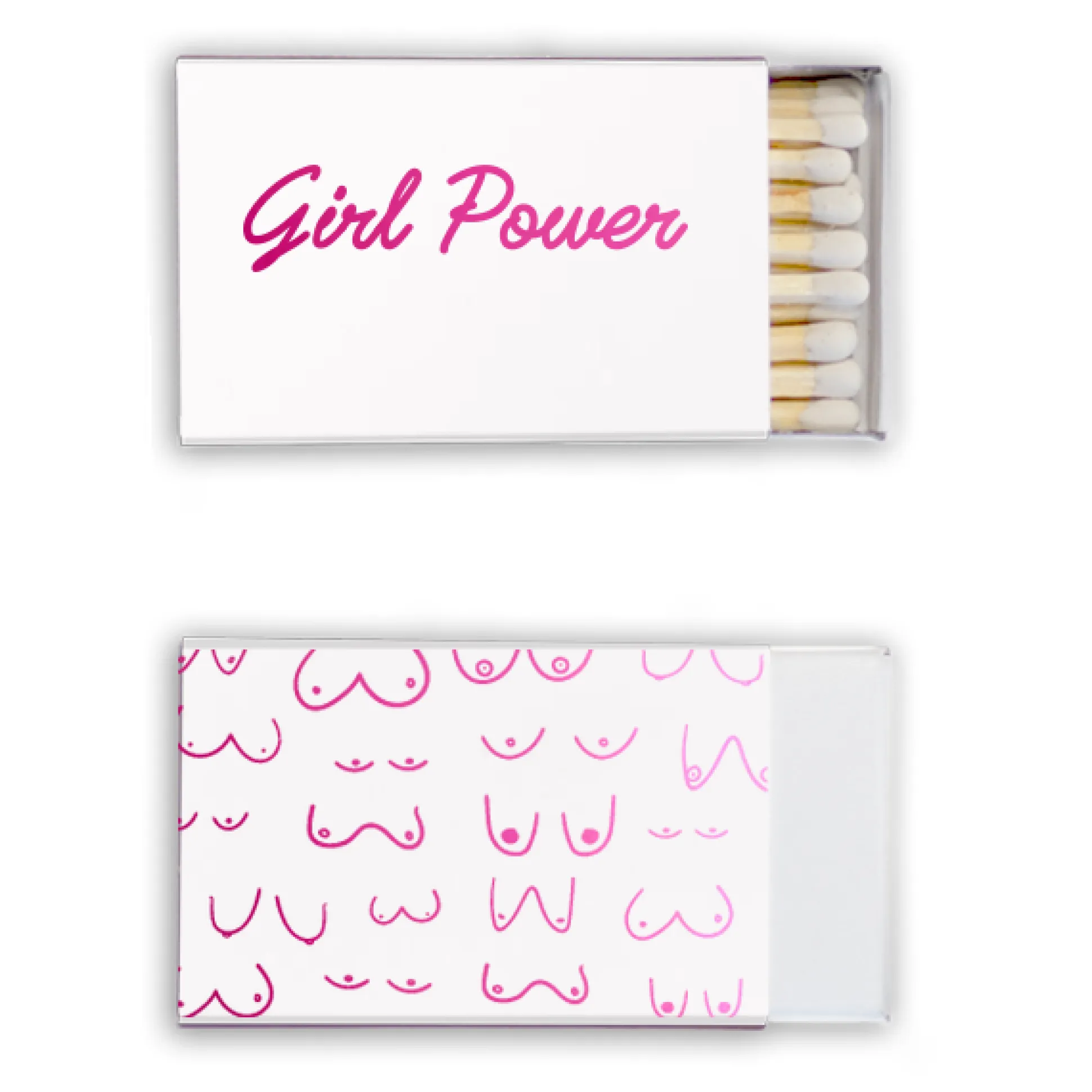 Girl Power Custom Matches, Fuchsia Foil