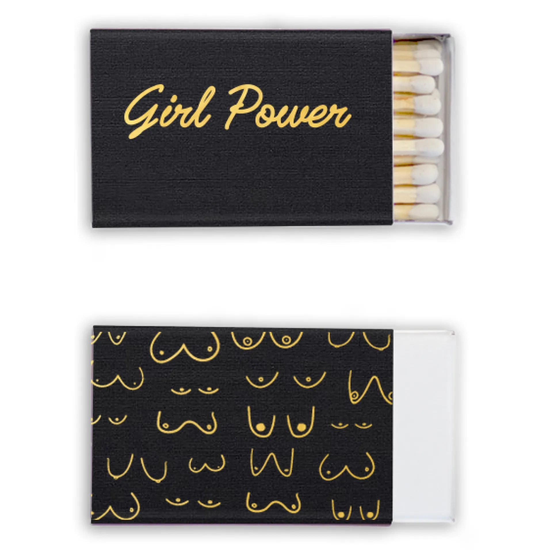 Girl Power Custom Matches, Gold Foil