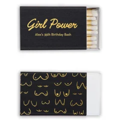 Girl Power Custom Matches, Gold Foil