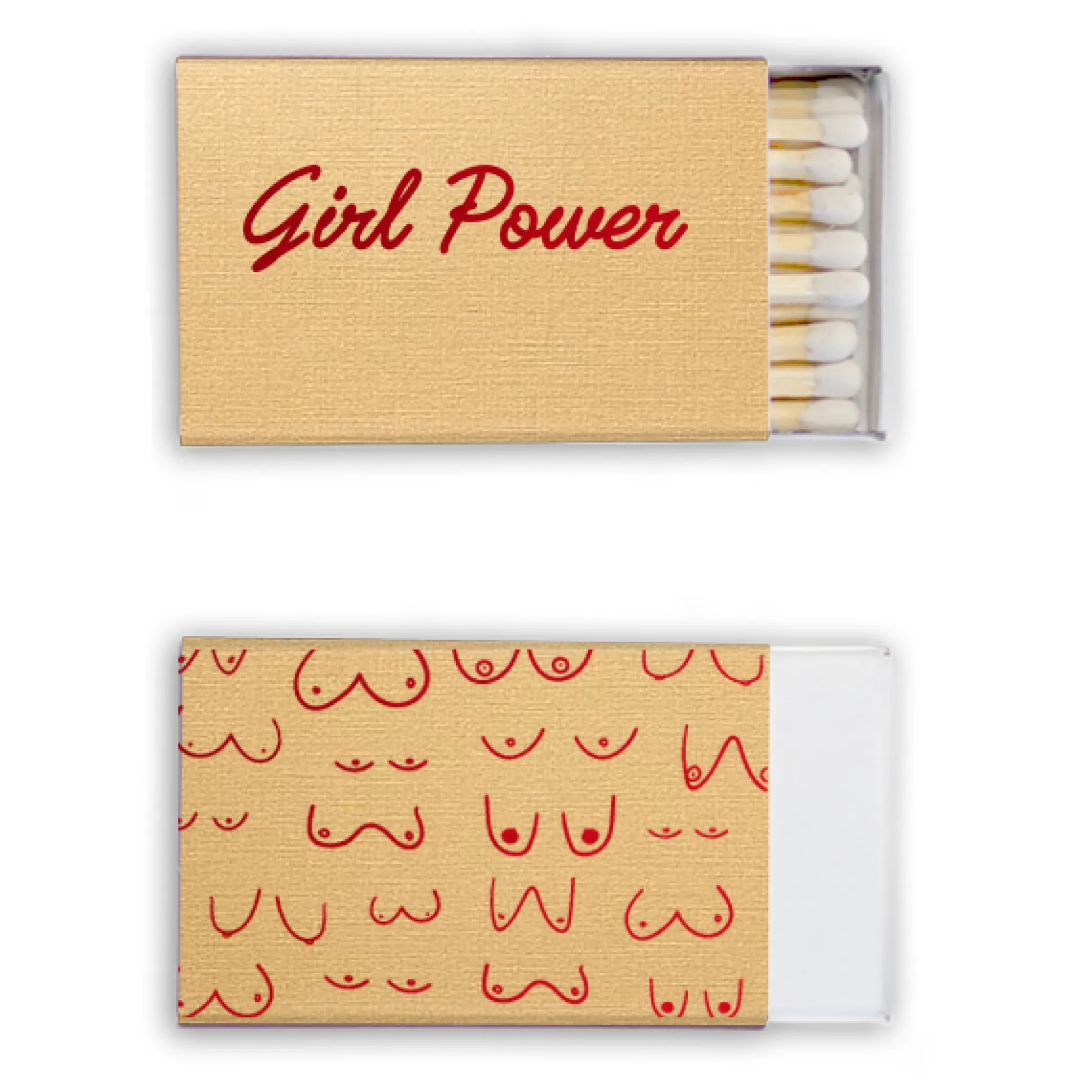 Girl Power Custom Matches, Red Foil