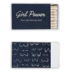 Girl Power Custom Matches, Silver Foil