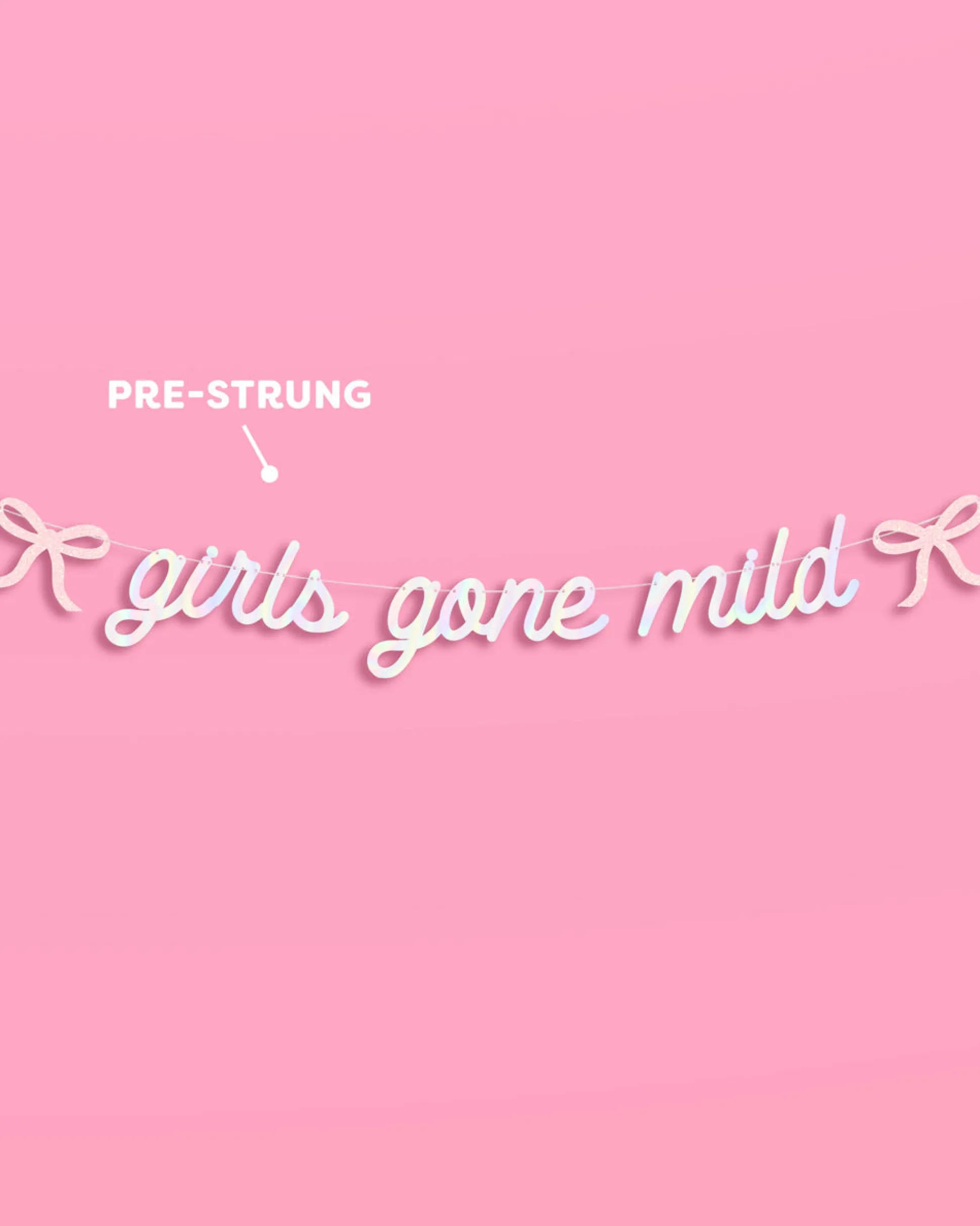 Girls Gone Mild Banner - iridescent foil banner
