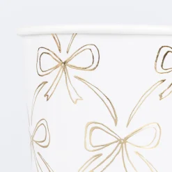 Gold Bow Cups, Pack of 8
