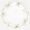 Gold Bow Dinner Plates, Pack of 8