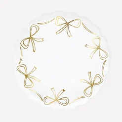 Gold Bow Side Plates, Pack of 8