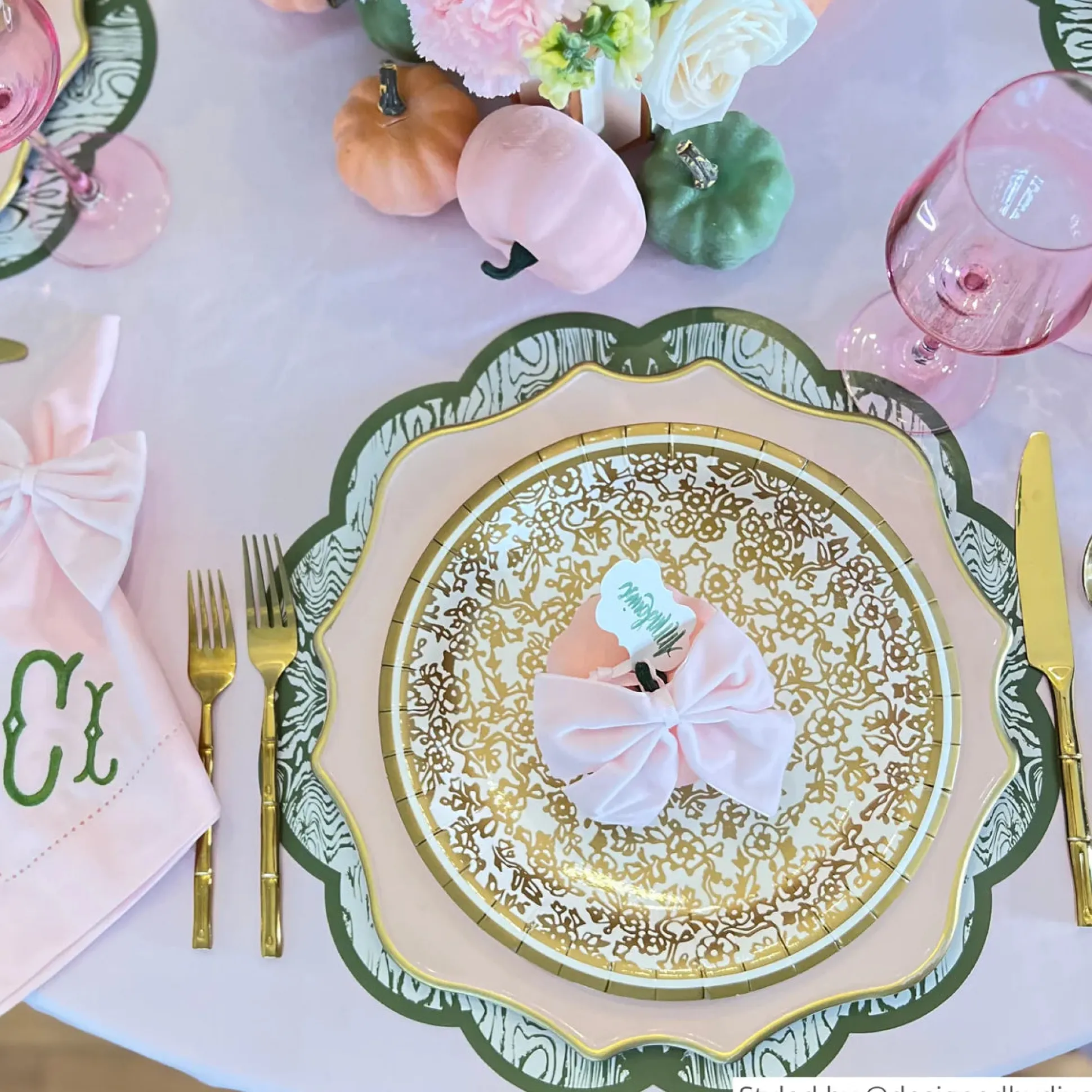10" Gold Chinoiserie Paper Plates, Pack of 8
