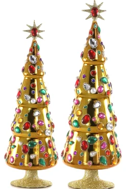 Gold Collected Gem Trees, Set of 2