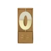 Gold Dipped Number Candle