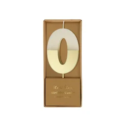 Gold Dipped Number Candle