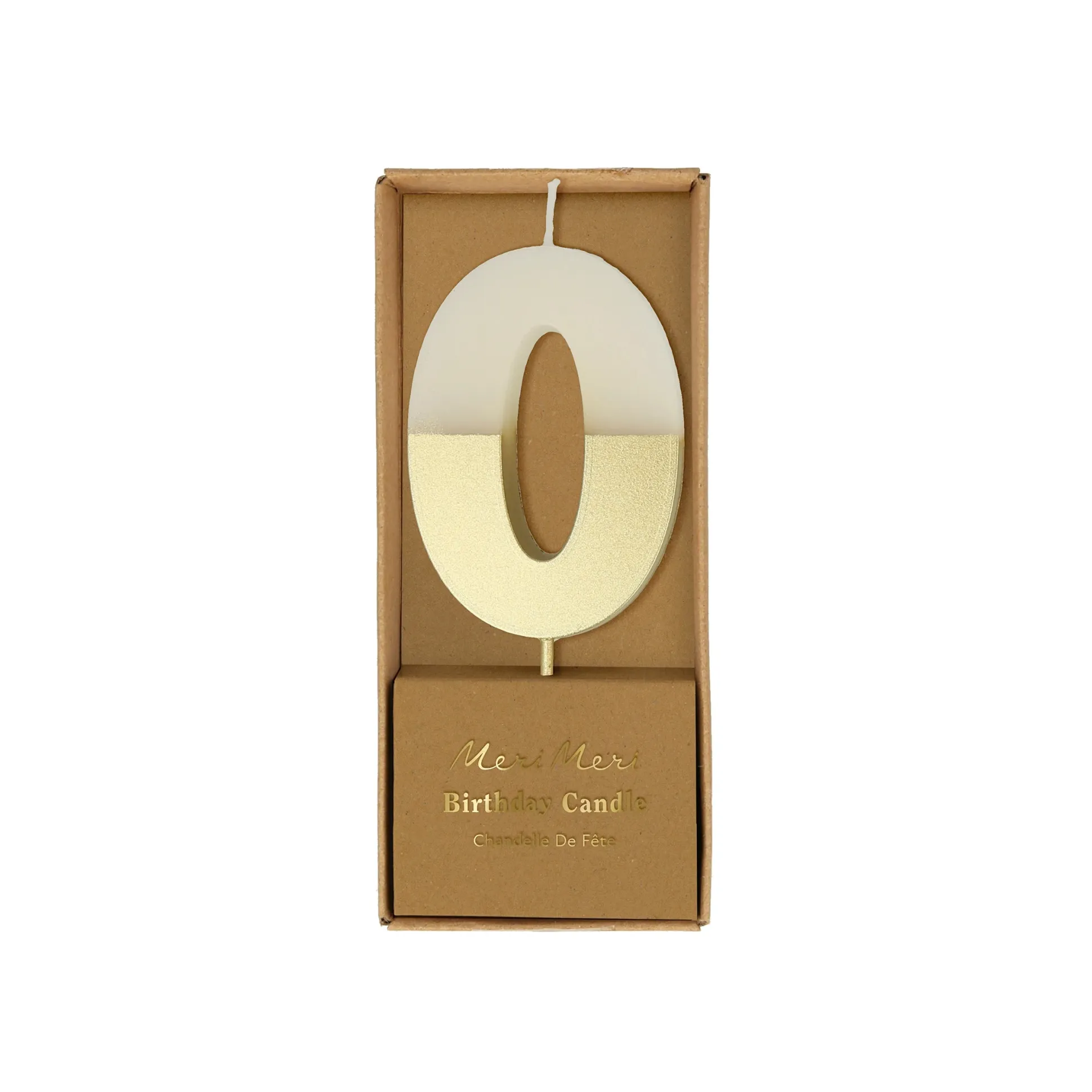 Gold Dipped Number Candle