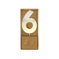 Gold Dipped Number Candle