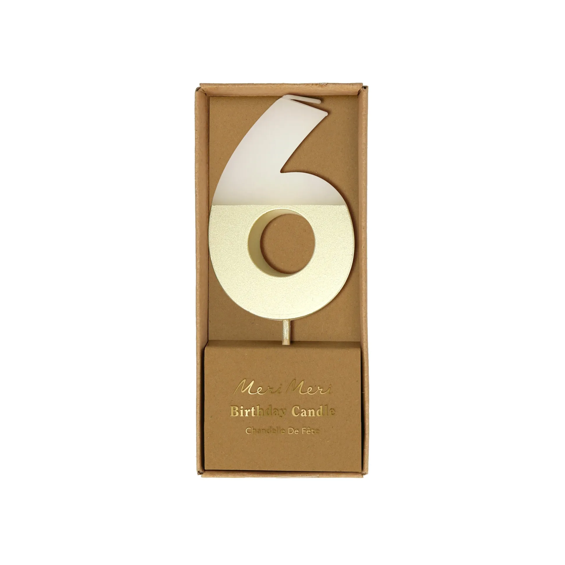Gold Dipped Number Candle