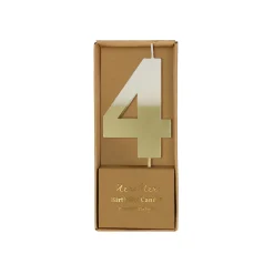 Gold Dipped Number Candle