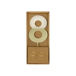 Gold Dipped Number Candle