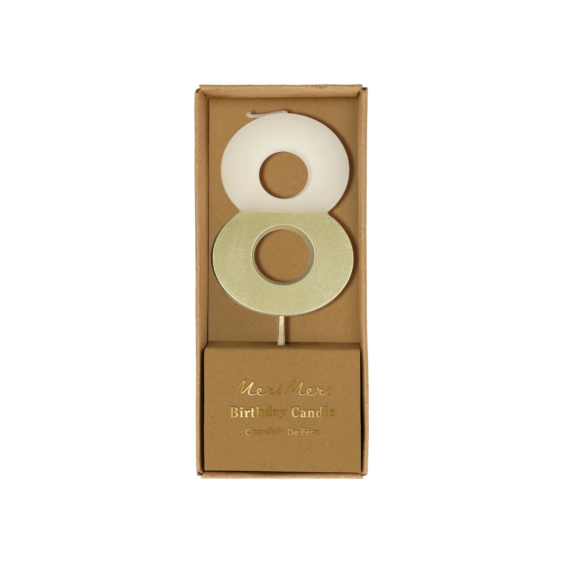 Gold Dipped Number Candle