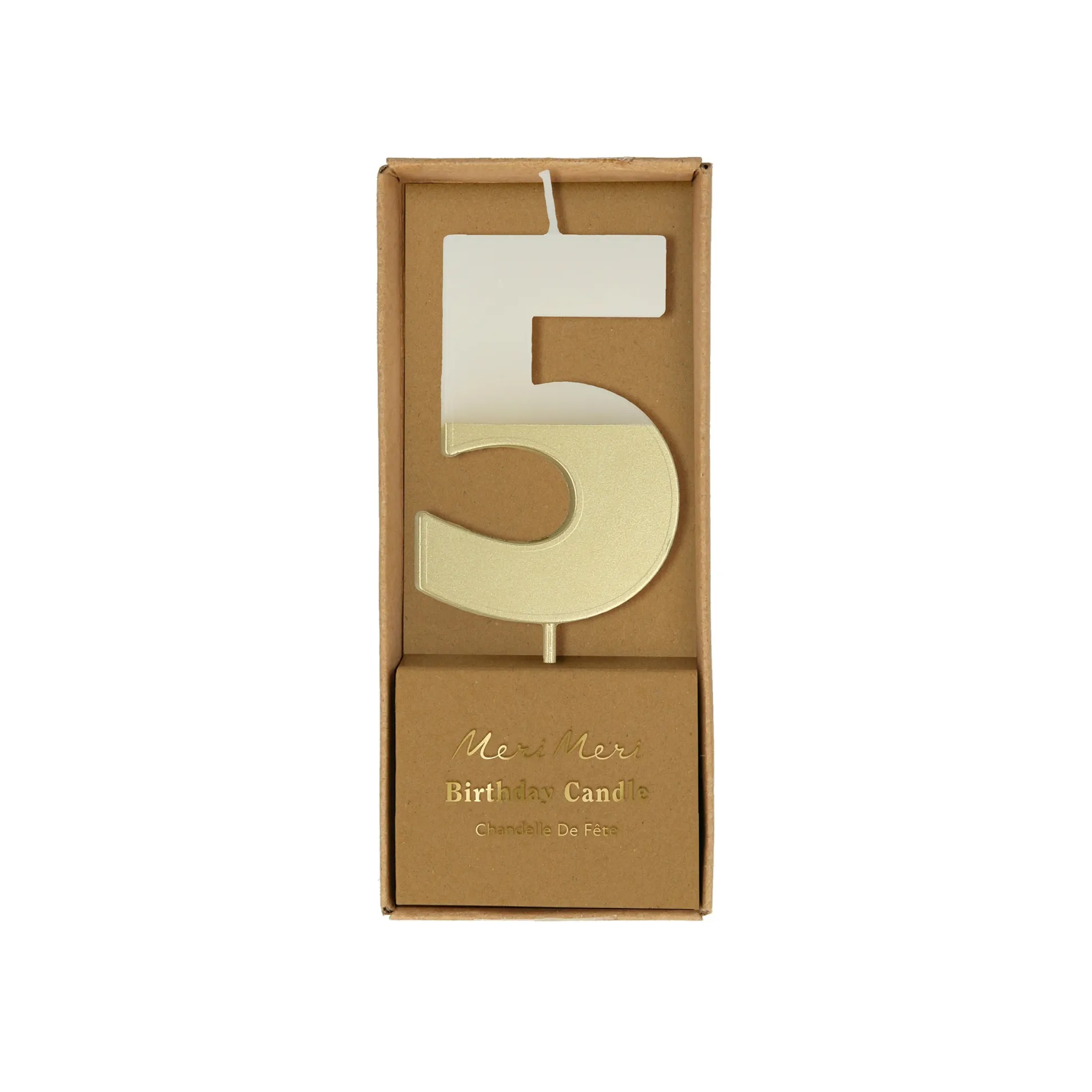 Gold Dipped Number Candle