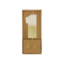 Gold Dipped Number Candle