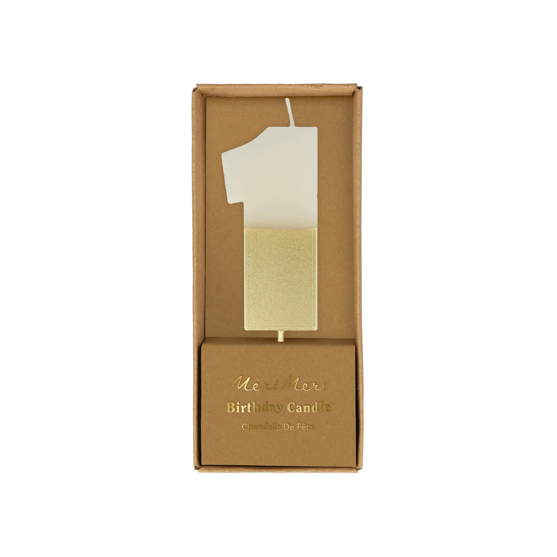Gold Dipped Number Candle