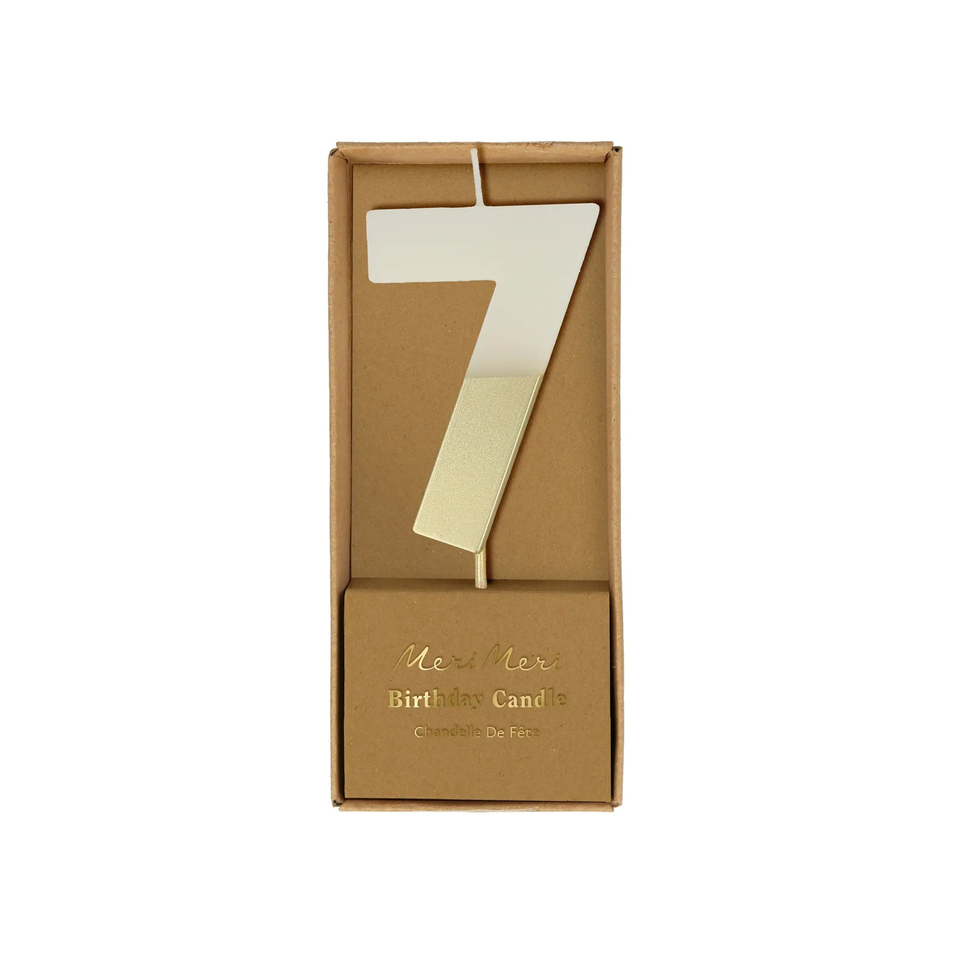 Gold Dipped Number Candle