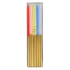 Gold Dipped Rainbow Mix Candles, Pack of 16