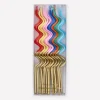 Gold Dipped Swirly Candles (x 20)