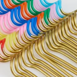 Gold Dipped Swirly Candles (x 20)