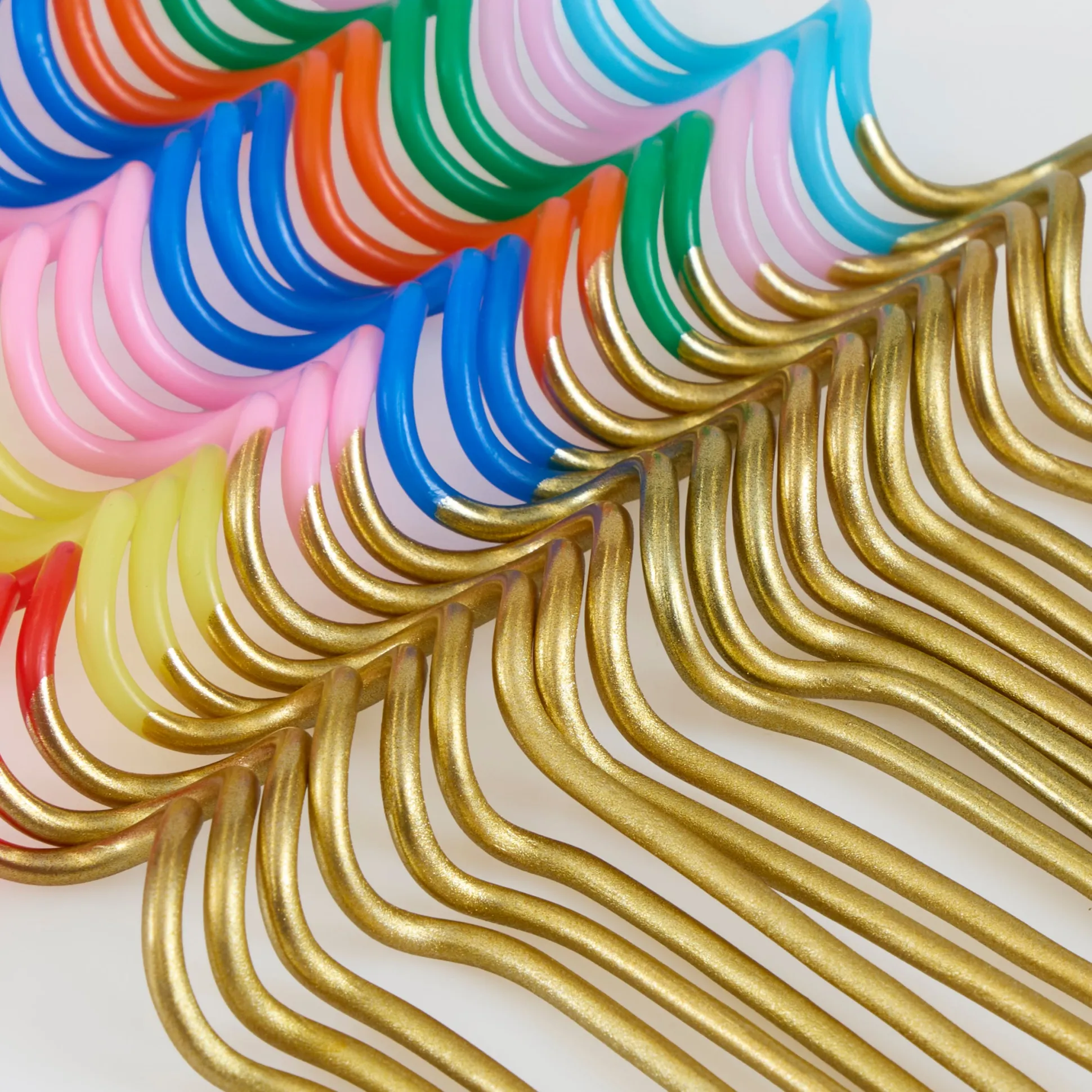 Gold Dipped Swirly Candles (x 20)
