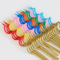 Gold Dipped Swirly Candles (x 20)