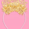 Golden Girl Bday Headband - fringe headband