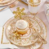 Golden Snowflake Large Plates (10 per pack)
