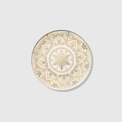 Golden Snowflake Small Plates (10 per pack)