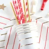Gold Frenchie Striped 9 oz Cups, Pack of 8