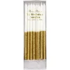 Gold Glitter Dipped Candles
