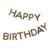 Gold Happy Birthday Banner