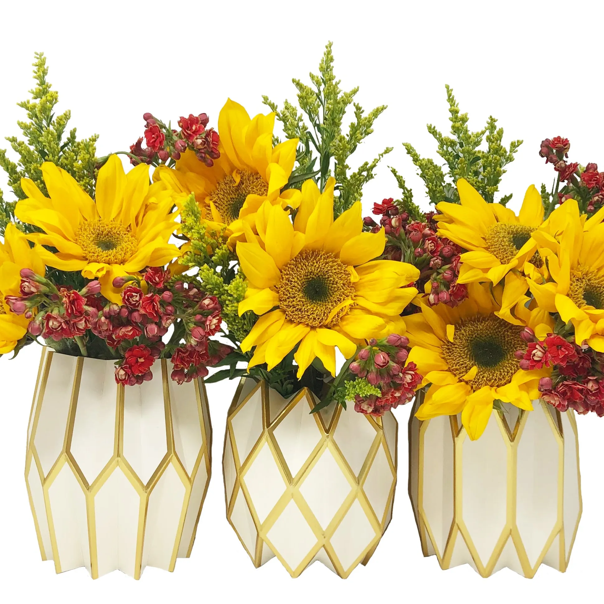 Gold Pearl Vase Wraps, Set of 3