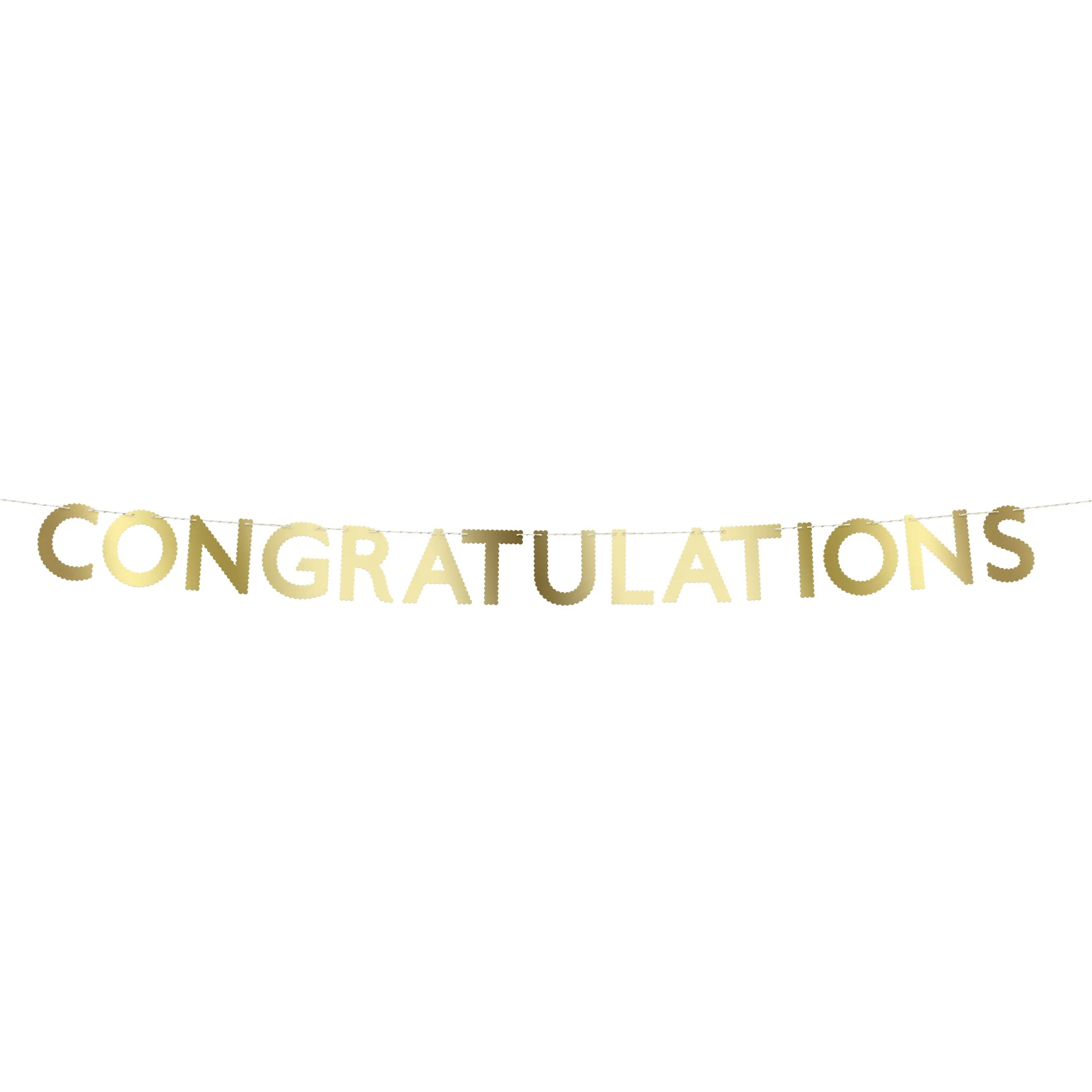 Gold Scallop Congratulations Garland