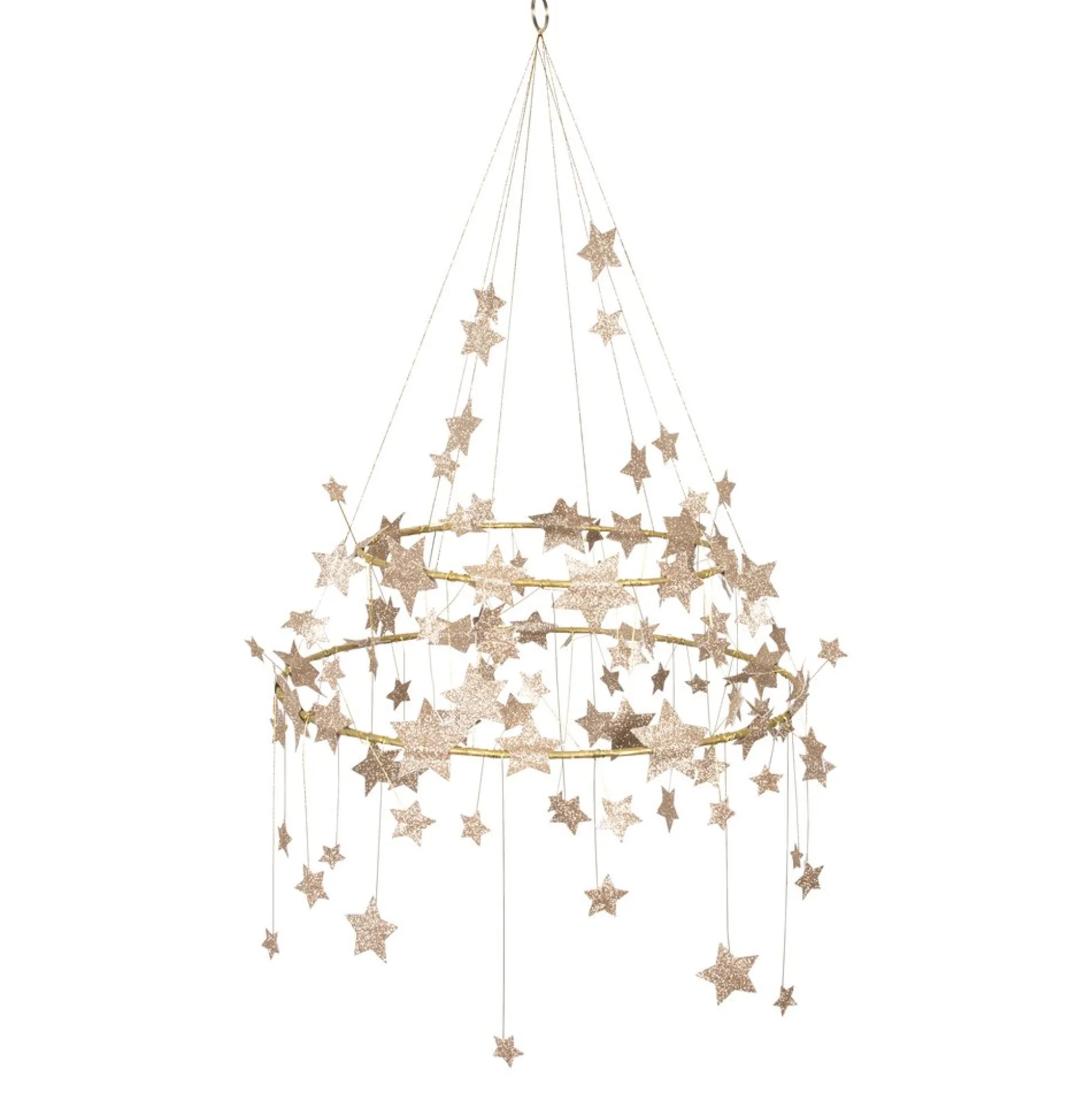 Gold Sparkle Star Chandelier