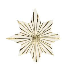 Gold Stripe Star Napkins, Pack of 16