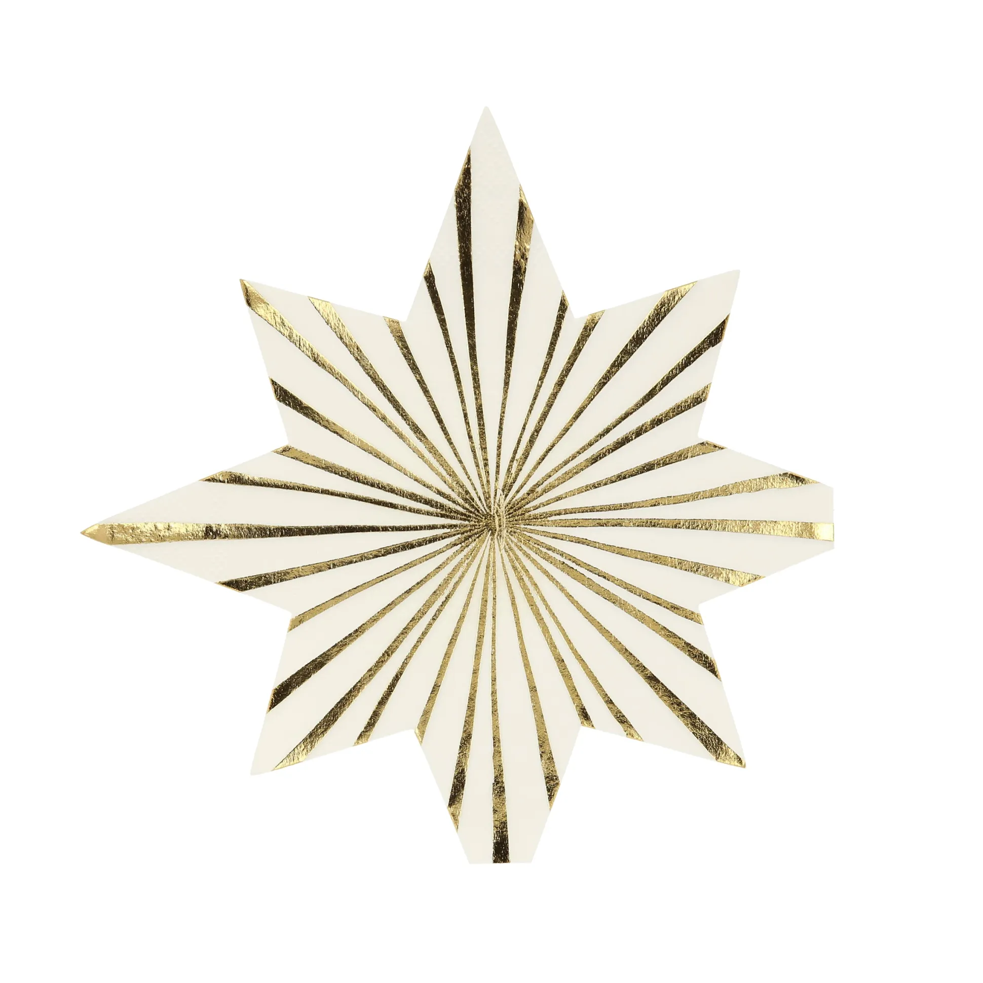 Gold Stripe Star Napkins, Pack of 16