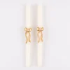 Gold Stripy Bow Table Candles, Pack of 2
