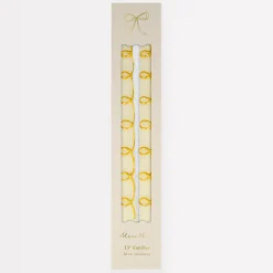 Gold Swirl Taper Candles, Pack of 2
