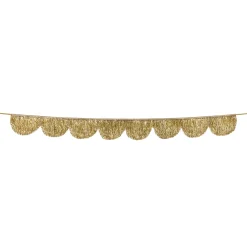 Gold Tinsel Scallop Garland