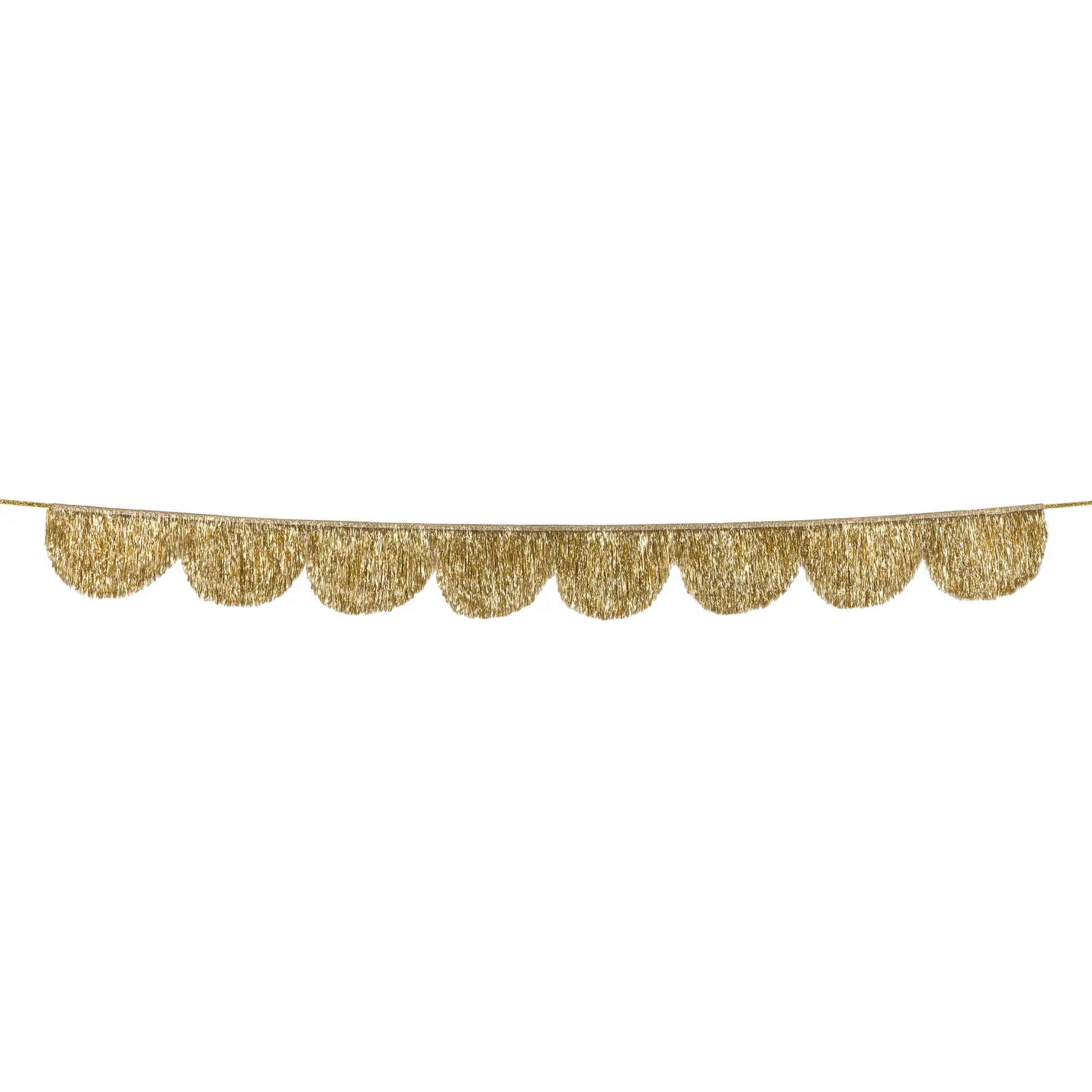 Gold Tinsel Scallop Garland
