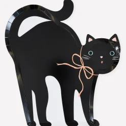 Halloween Cat Shaped Plates (x 8)