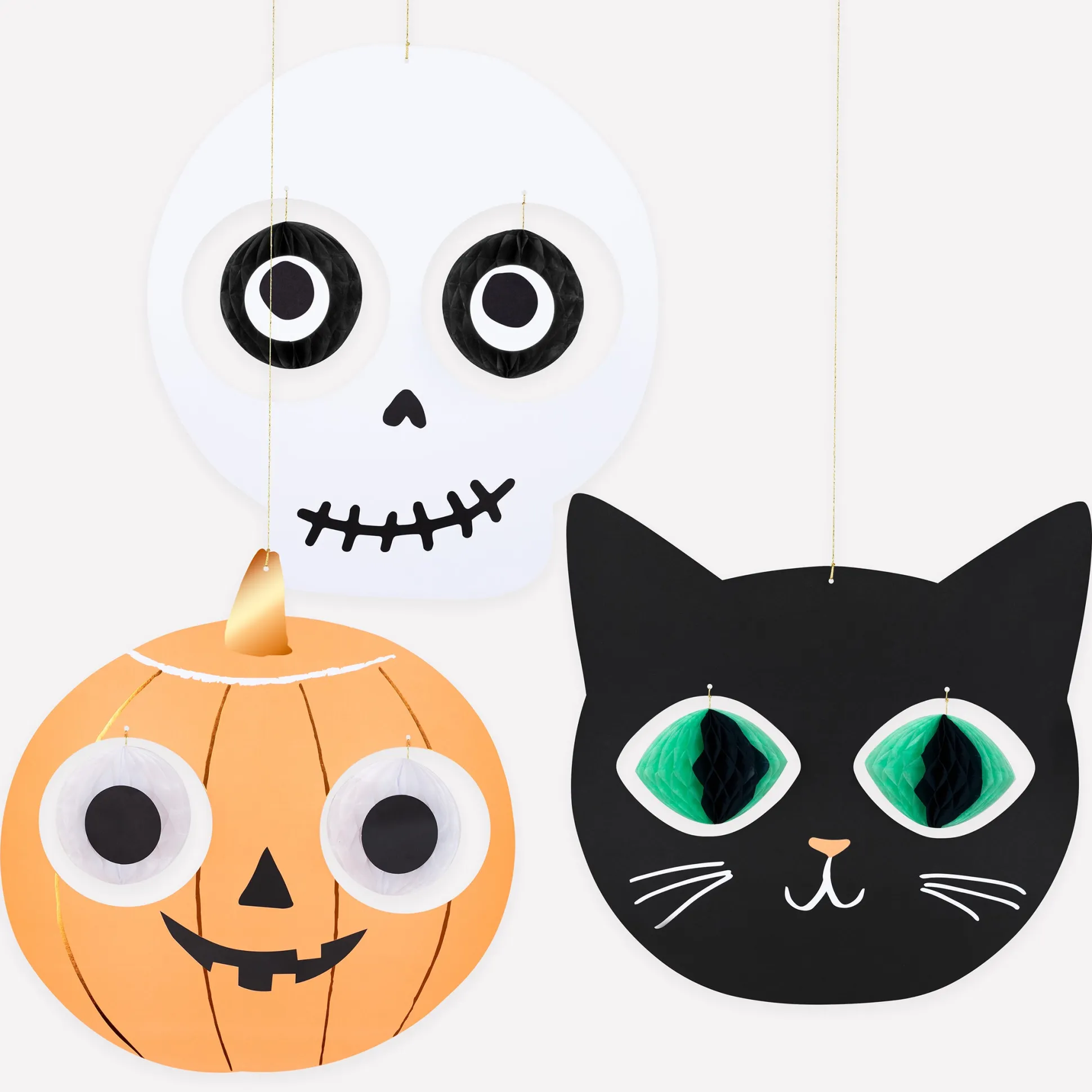 Halloween Heads Hanging Decorations, Pack of 3