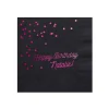 Happy Birthday Confetti Napkin, Fuchsia Foil