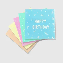 Happy Birthday Large Napkins, Pack of 25